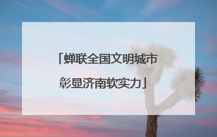 蝉联全国文明城市 彰显济南软实力