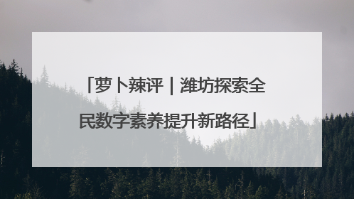 萝卜辣评｜潍坊探索全民数字素养提升新路径