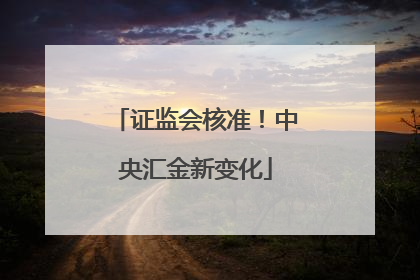 证监会核准！中央汇金新变化