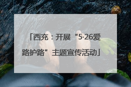 西充：开展“5·26爱路护路”主题宣传活动