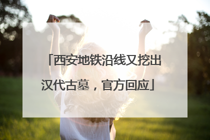 西安地铁沿线又挖出汉代古墓，官方回应