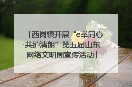 西岗镇开展“e举同心·共护清朗”第五届山东网络文明周宣传活动