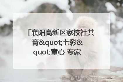 襄阳高新区家校社共育"七彩"童心 专家团支招智慧育儿