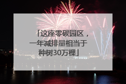 这座零碳园区，一年减排量相当于种树30万棵