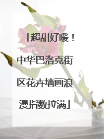 超甜好暖！中华巴洛克街区花卉墙画浪漫指数拉满