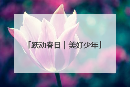 跃动春日｜美好少年