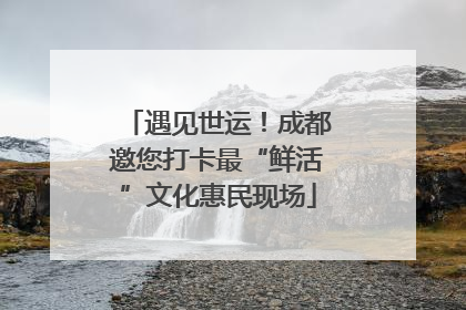 遇见世运！成都邀您打卡最“鲜活”文化惠民现场