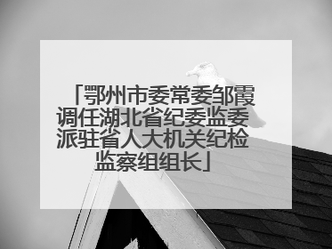 鄂州市委常委邹霞调任湖北省纪委监委派驻省人大机关纪检监察组组长