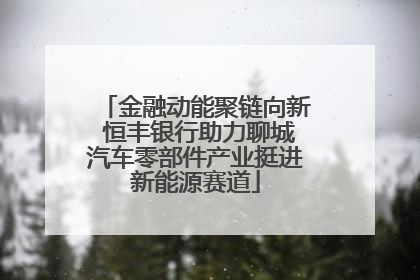 金融动能聚链向新 恒丰银行助力聊城汽车零部件产业挺进新能源赛道