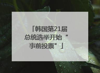 韩国第21届总统选举开始“事前投票”