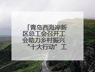 青岛西海岸新区总工会召开工会助力乡村振兴“十大行动”工作推进会议