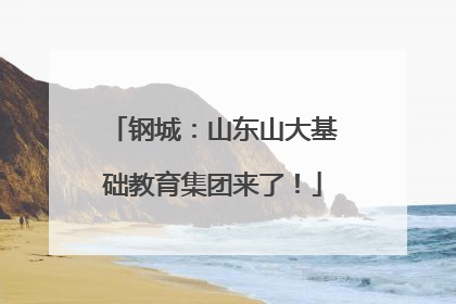 钢城：山东山大基础教育集团来了！