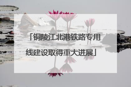 铜陵江北港铁路专用线建设取得重大进展