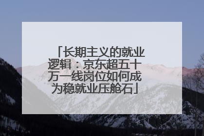 长期主义的就业逻辑：京东超五十万一线岗位如何成为稳就业压舱石