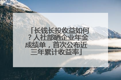 长钱长投收益如何？人社部晒企业年金成绩单，首次公布近三年累计收益率