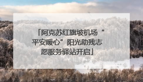 阿克苏红旗坡机场“平安暖心”阳光助残志愿服务驿站开启
