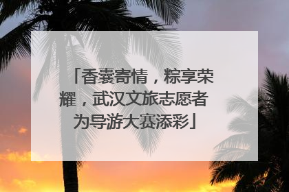 香囊寄情，粽享荣耀，武汉文旅志愿者为导游大赛添彩