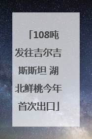 108吨发往吉尔吉斯斯坦 湖北鲜桃今年首次出口