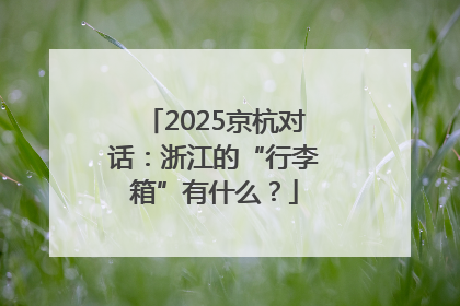 2025京杭对话：浙江的“行李箱”有什么？