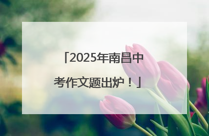 2025年南昌中考作文题出炉！