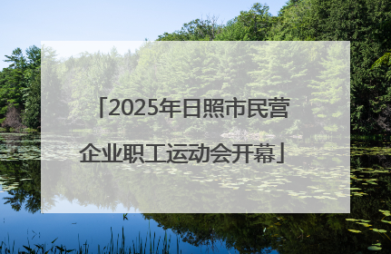 2025年日照市民营企业职工运动会开幕