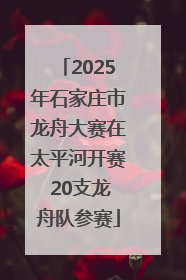 2025年石家庄市龙舟大赛在太平河开赛 20支龙舟队参赛