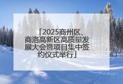 2025商州区、商洛高新区高质量发展大会暨项目集中签约仪式举行