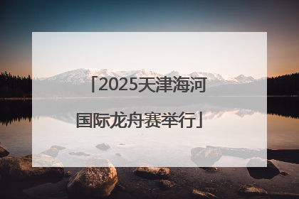 2025天津海河国际龙舟赛举行
