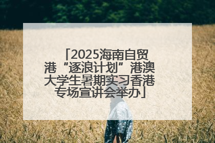 2025海南自贸港“逐浪计划”港澳大学生暑期实习香港专场宣讲会举办