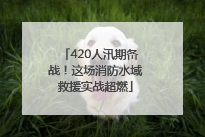 420人汛期备战！这场消防水域救援实战超燃