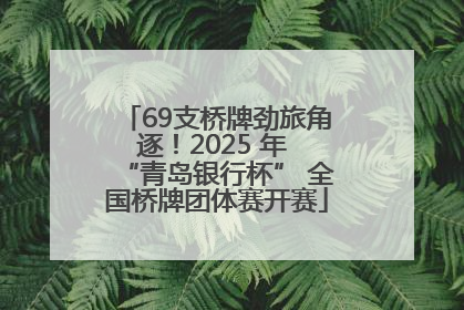 69支桥牌劲旅角逐！2025 年 “青岛银行杯” 全国桥牌团体赛开赛